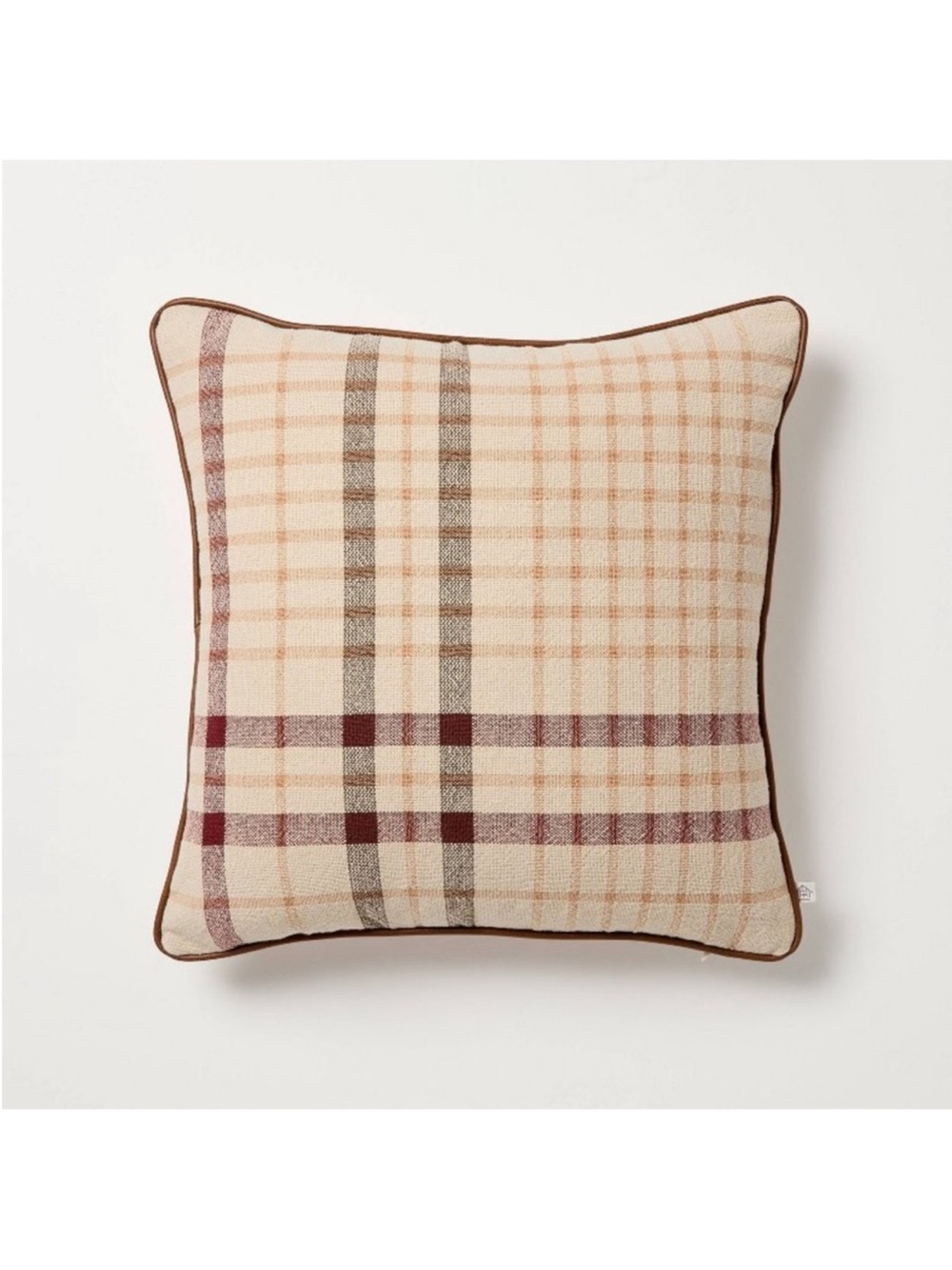 NEW 18"x18" Fall Plaid Square Pillow from Hearth & Hand™ with Magnolia Autumn